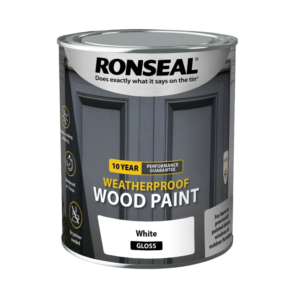 Ronseal 10-Year Weatherproof Gloss Wood Paint 4 Ronseal 10-Year Weatherproof Gloss Wood Paint - Image 2