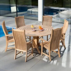 Alexander Rose Roble Bengal Pedestal Table & Armchair Set