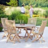 Alexander Rose Roble Bengal Folding Table & Carver Chair Set -Garden Tools Shop 145 108