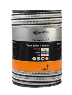 Gallagher 40mm White Tape 200m