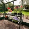 Halls Green Aluminium 2 Tier Slatted Greenhouse Staging 4ft -Garden Tools Shop 70128 2tier green stag hr 02