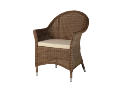 Alexander Rose Roble Bengal Pedestal Table & San Marino Weave Armchair Set -Garden Tools Shop 7801c