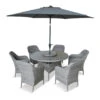 LG Outdoor Monte Carlo Stone 6 Seat Dining Set With Weave Lazy Susan & 3m Parasol -Garden Tools Shop 7815123 mcst set3 1 2 3 1000