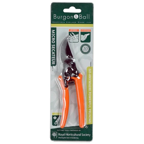 Burgon & Ball Micro Secateur - RHS Endorsed Terracotta Handle 4 Burgon & Ball Micro Secateur - RHS Endorsed Terracotta Handle - Image 2