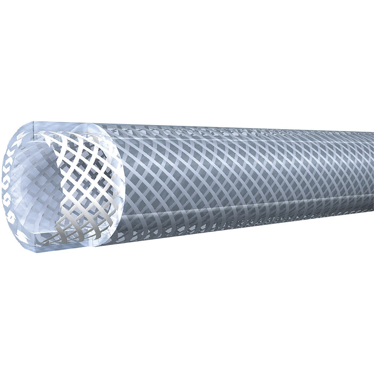 Clear Braid-Reinforced PVC Hose 32mm ID/40mm OD (12bar) 3 Clear Braid-Reinforced PVC Hose 32mm ID/40mm OD (12bar)