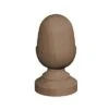 Post Acorn Finial 3" 75mm Brown Treated -Garden Tools Shop b722075b 0