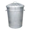 Heavy Duty Galvanised Metal Bin Tapered 90L