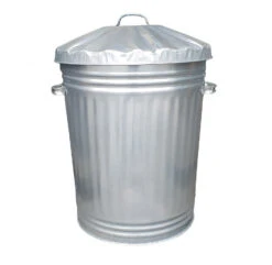 Heavy Duty Galvanised Metal Bin Tapered 90L