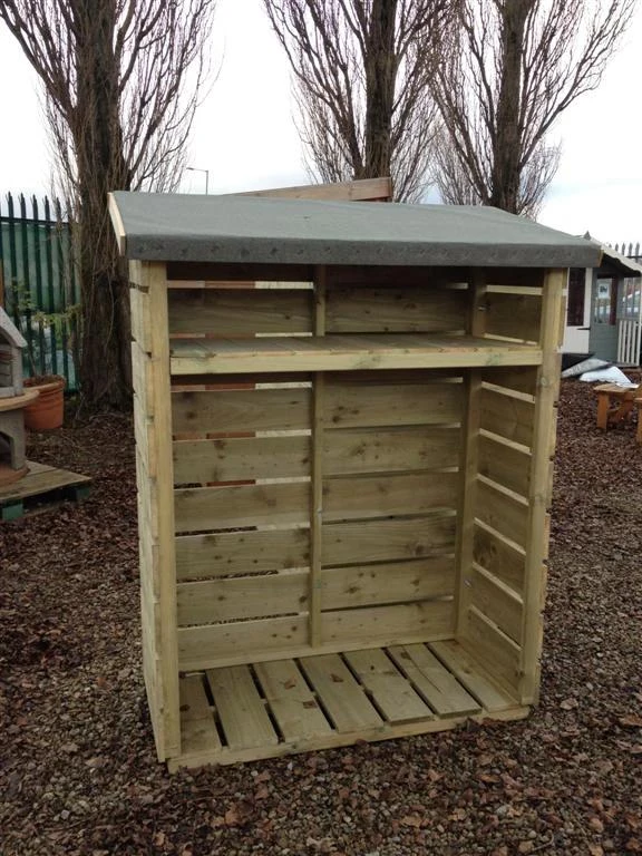 Wooden Log Store - Flat Packed 3 Wooden Log Store - Flat Packed