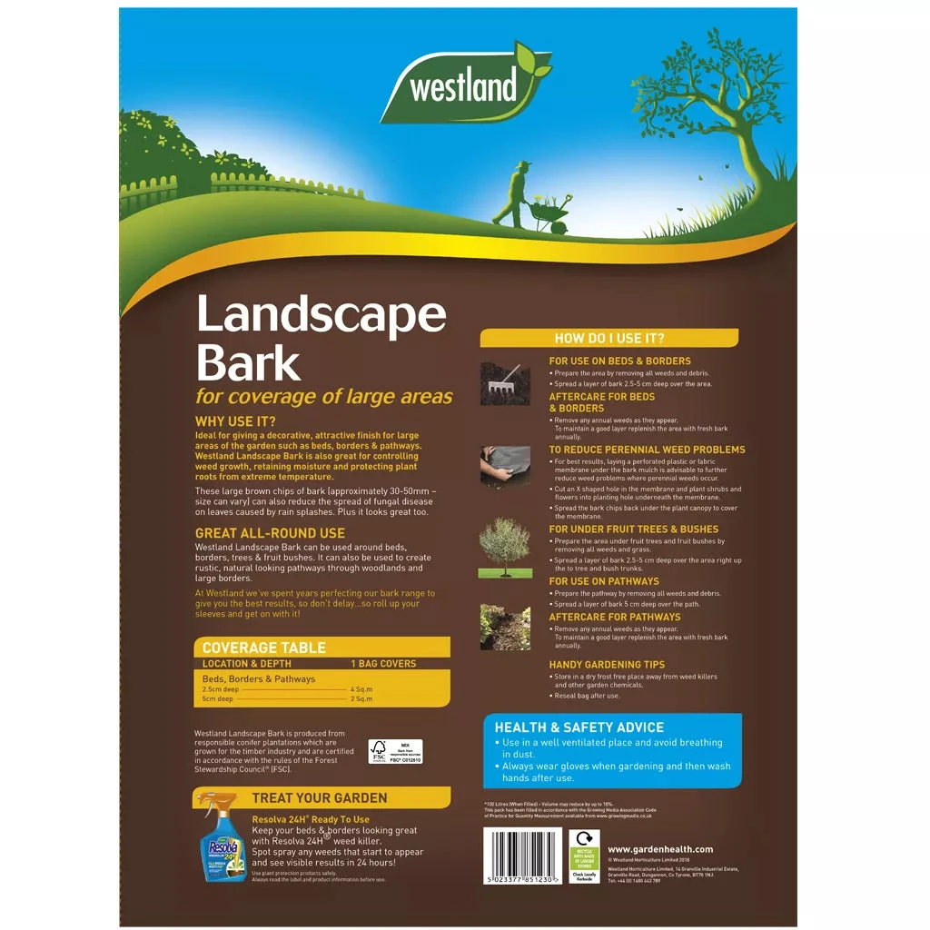 Westland Landscape Bark 100L 5 Westland Landscape Bark 100L - Image 3