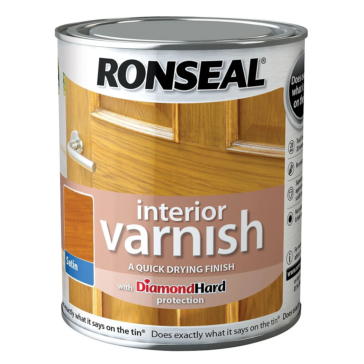Ronseal Diamond Hard Interior Satin Wood Varnish 750ml 5 Ronseal Diamond Hard Interior Satin Wood Varnish 750ml - Image 3