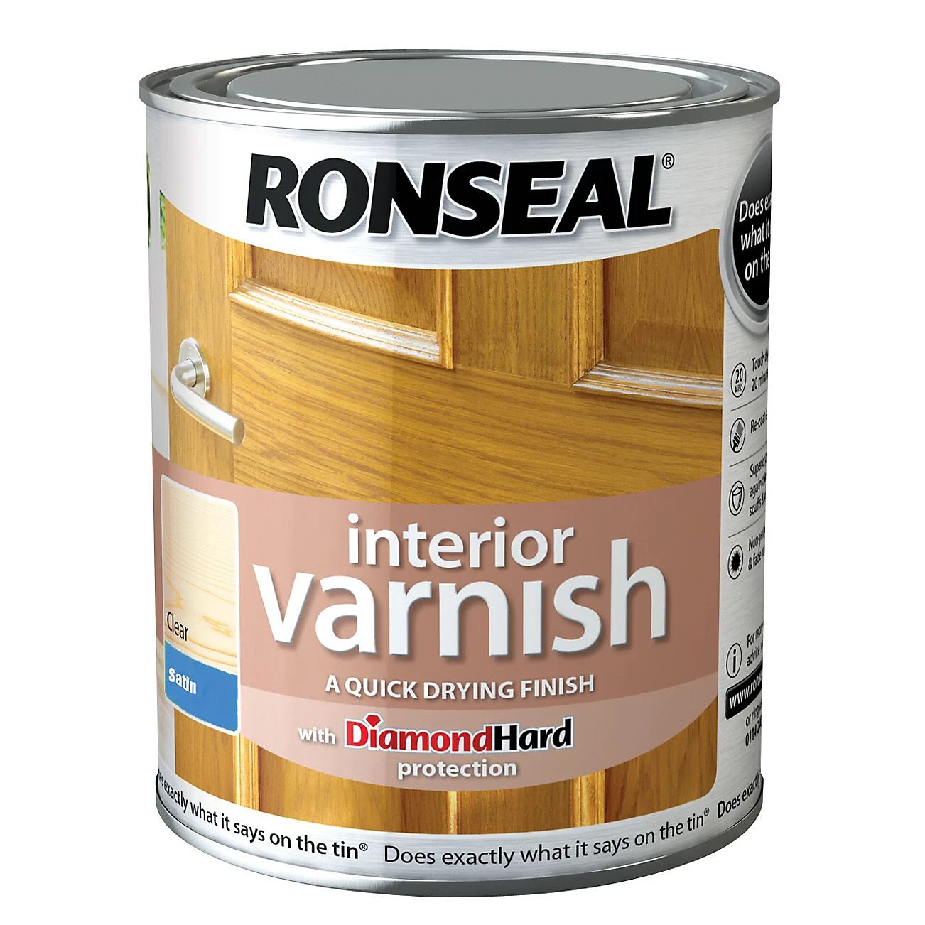Ronseal Diamond Hard Interior Satin Wood Varnish 750ml 8 Ronseal Diamond Hard Interior Satin Wood Varnish 750ml - Image 6