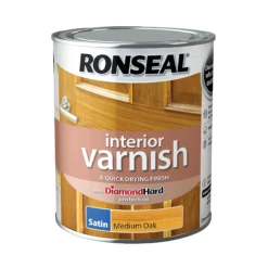 Ronseal Diamond Hard Interior Satin Wood Varnish 750ml 11 Ronseal Diamond Hard Interior Satin Wood Varnish 750ml -Garden Tools Shop ronseal diamond hard medium oak satin wood varnish 0 75l