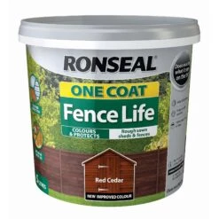 Ronseal One Coat Fence Life 5L -Garden Tools Shop ronseal one coat fence life red cedar