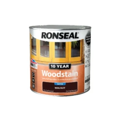 Ronseal 10-Year Satin Woodstain -Garden Tools Shop ronseal walnut satin wood stain 750ml