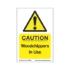 Treehog SS0071 Corex Safety Sign Caution Wood Chippers In Use -Garden Tools Shop ss0071