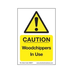 Treehog SS0071 Corex Safety Sign Caution Wood Chippers In Use