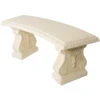 Willowstone Cream Venetian Curved Bench V12W -Garden Tools Shop v012w oblique