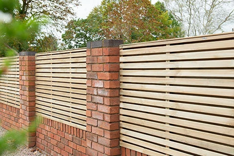 Forest Contemporary Double Slatted Fence Panel 0.9m 3 Forest Contemporary Double Slatted Fence Panel 0.9m