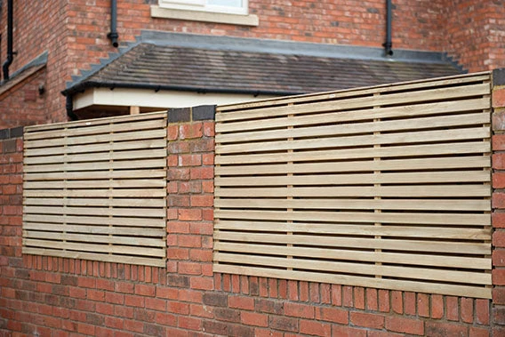 Forest Contemporary Double Slatted Fence Panel 0.9m 4 Forest Contemporary Double Slatted Fence Panel 0.9m - Image 2
