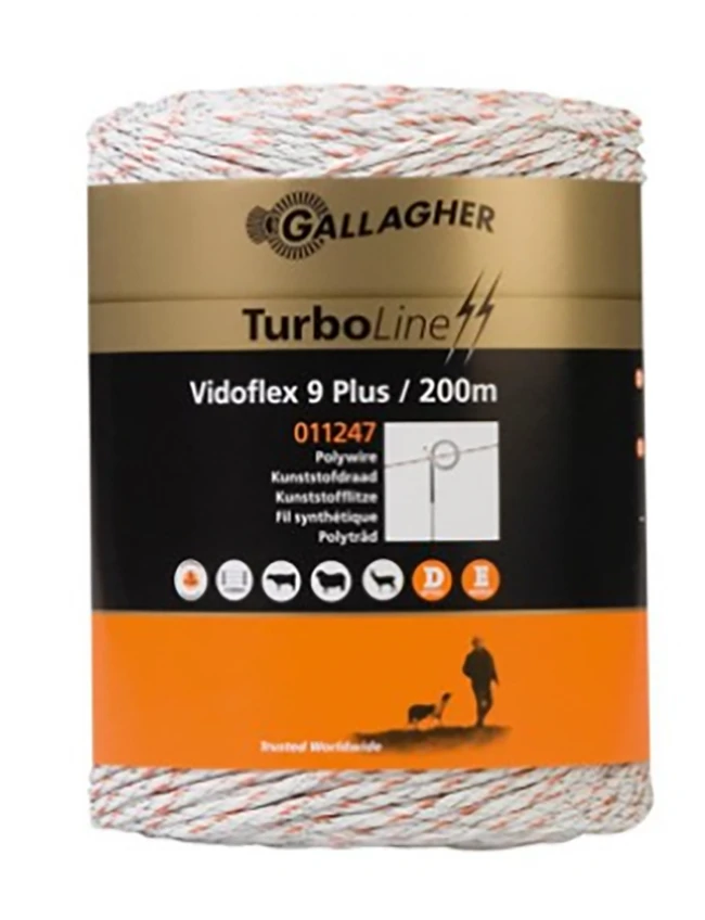 Gallagher Vidoflex 9 TurboLine Plus White 200m 3 Gallagher Vidoflex 9 TurboLine Plus White 200m