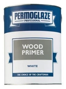 Crown Permoglaze Wood Primer White Paint 1L